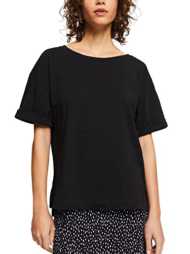 ESPRIT Damen 992ee1k335 T Shirt, Schwarz, S EU von ESPRIT