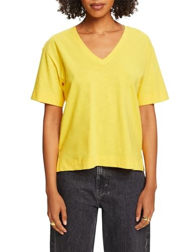 ESPRIT Slub-T-Shirt mit V-Ausschnitt von ESPRIT