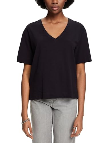 ESPRIT Slub-T-Shirt mit V-Ausschnitt von ESPRIT