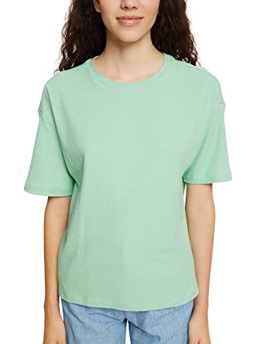 ESPRIT Damen 072EE1K346 T-Shirt, 340/PASTEL Green, L von ESPRIT