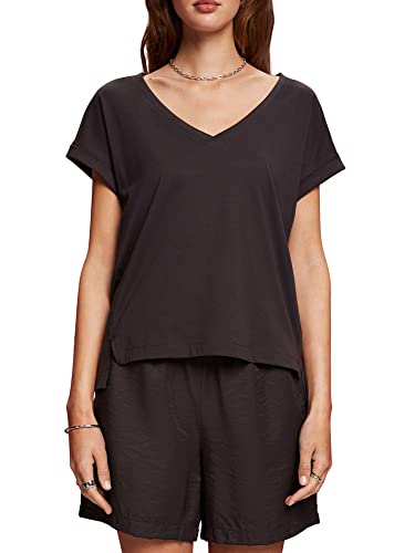 ESPRIT Damen 063EE1K302 T-Shirt, 010/ANTHRACITE, XS von ESPRIT