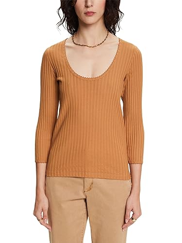 ESPRIT Pointelle-Top mit weitem Rundhalsausschnitt von ESPRIT