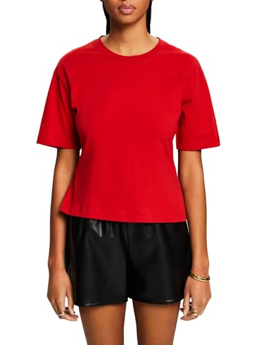 ESPRIT Damen 014ee1k314 T-Shirt, 610/Dark Red, Large von ESPRIT