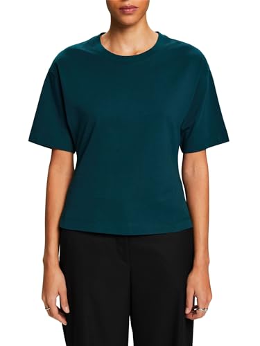 ESPRIT Damen 014ee1k314 T-Shirt, 375/Dark Teal Green, Small von ESPRIT