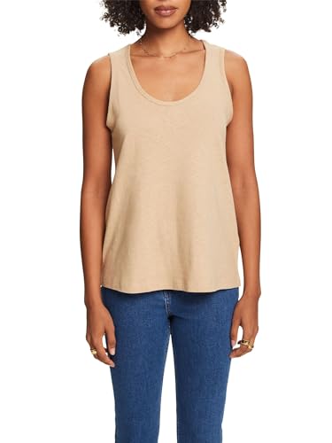 ESPRIT Damen 034ee1k332 T-Shirt, 270/Beige, M von ESPRIT