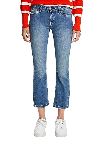 ESPRIT Tiefsitzende Jeans mit ausgestelltem Cropped-Bein von ESPRIT