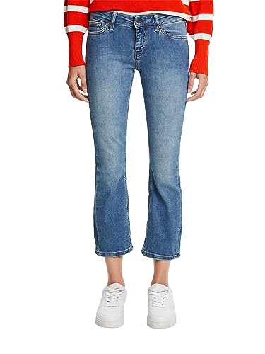 ESPRIT Tiefsitzende Jeans mit ausgestelltem Cropped-Bein von ESPRIT