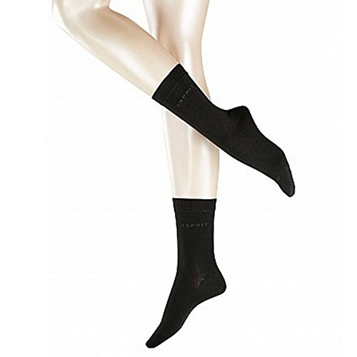 ESPRIT Uni 2-Pack Damen Socken black (3000) 35-38 aus elastischem Material von ESPRIT