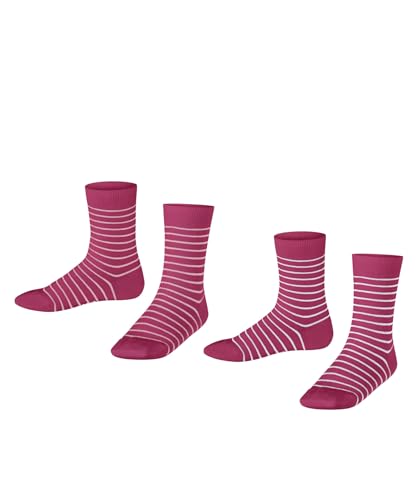 ESPRIT Unisex kinder Socken Fine Line Multipack K So Baumwolle gemustert 2 Paar, Mehrfarbig Pink Rosa 0030, 27-30 von ESPRIT