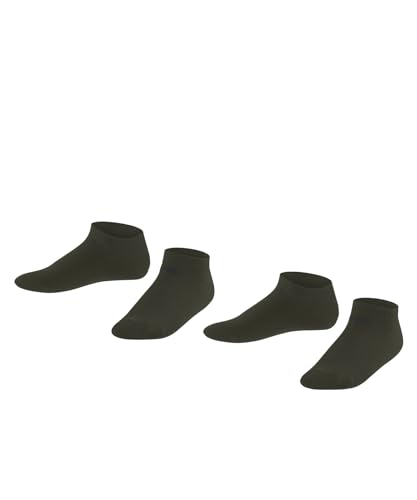 ESPRIT Unisex Kinder Foot Logo 2-Pack K SN Baumwolle kurz einfarbig 2 Paar Sneakersocken, Grün, 27-30 (2er Pack) von ESPRIT