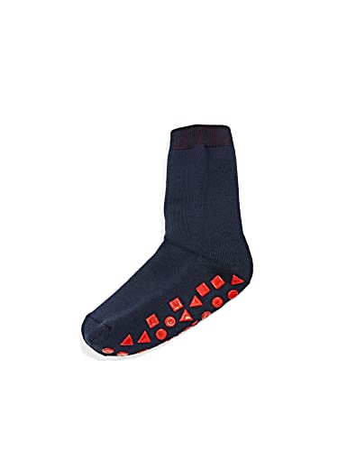 ESPRIT Unisex Kinder Foot Logo Haussocken Biologische Baumwolle Blau Grau viele weitere Farben verstärkte Hüttensocken ohne Muster atmungsaktiv Noppendruck rutschhemmend auf der Sohle 1 Paar von ESPRIT