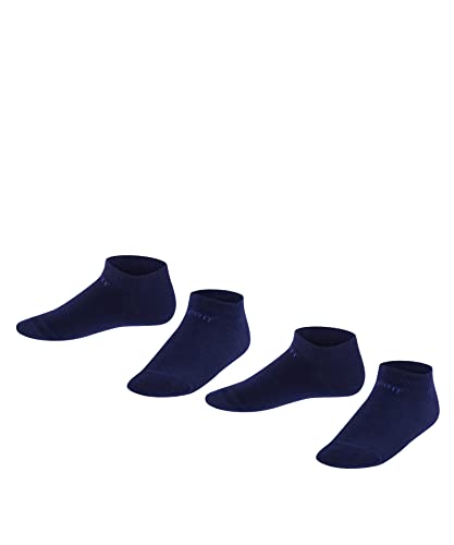 ESPRIT Unisex Kinder Sneakersocken Foot Logo 2-Pack K SN Baumwolle kurz einfarbig 2 Paar, Blau (Marine 6120), 23-26 von ESPRIT