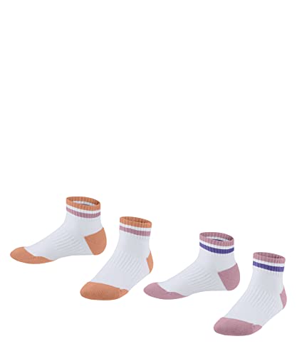 ESPRIT Unisex Kinder Sneakersocken Active Tennis 2-Pack K SN Baumwolle dünn atmungsaktiv kurz 2 Paar, Mehrfarbig (Sortiment 0010), 23-26 von ESPRIT