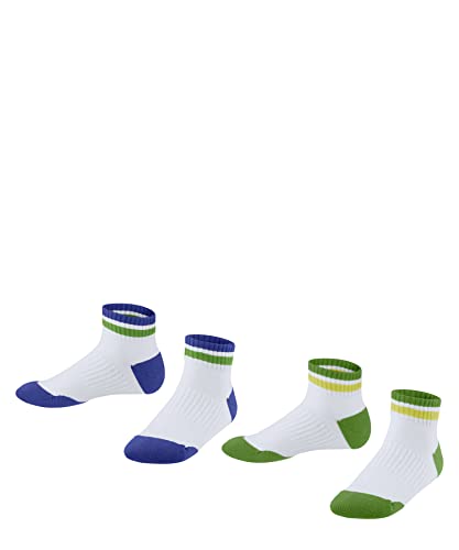 ESPRIT Unisex Kinder Sneakersocken Active Tennis 2-Pack K SN Baumwolle dünn atmungsaktiv kurz 2 Paar, Mehrfarbig (Sortiment 0030), 23-26 von ESPRIT
