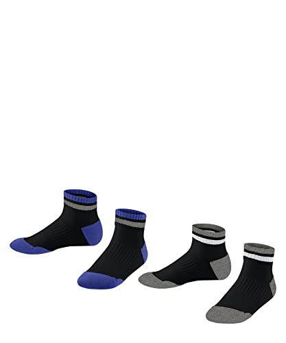 ESPRIT Unisex Kinder Sneakersocken Active Tennis 2-Pack K SN Baumwolle dünn atmungsaktiv kurz 2 Paar, Mehrfarbig (Sortiment 0050), 27-30 von ESPRIT