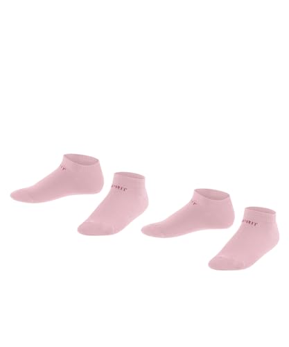 ESPRIT Unisex Kinder Sneakersocken Foot Logo 2-Pack K SN Baumwolle kurz einfarbig 2 Paar, Rosa (Orchid 8985), 23-26 von ESPRIT