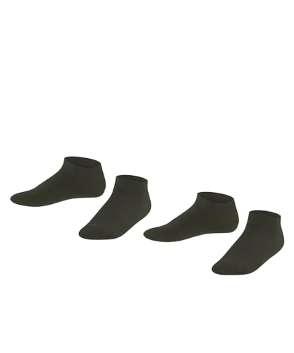 ESPRIT Unisex Kinder Sneakersocken Foot Logo 2-Pack K SN Baumwolle kurz einfarbig 2 Paar, Grün (Thymian 7821), 31-34 von ESPRIT