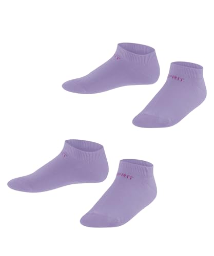 ESPRIT Unisex Kinder Sneakersocken Foot Logo 2-Pack K SN Baumwolle kurz einfarbig 2 Paar, Lila (Lupine 6903), 27-30 von ESPRIT