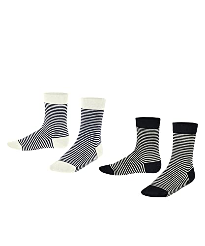 ESPRIT Unisex Kinder Socken Fine Stripe 2-Pack K SO Baumwolle gemustert 2 Paar, Mehrfarbig (Sortiment 0020), 23-26 von ESPRIT