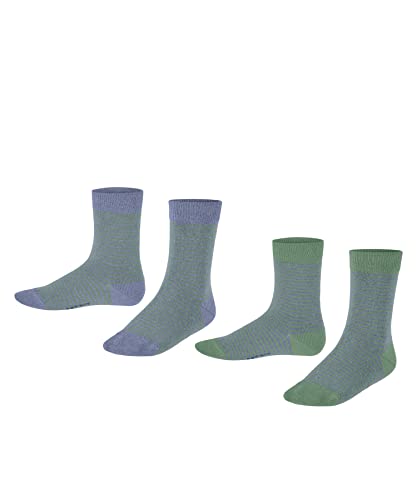 ESPRIT Unisex Kinder Socken Fine Stripe 2-Pack, Biologische Baumwolle, 2 Paar, Mehrfarbig (Sortiment 80), 27-30 von ESPRIT