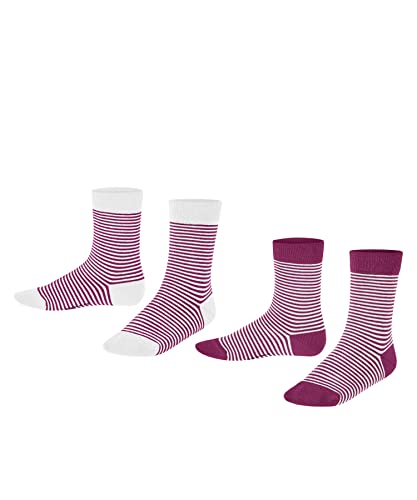 ESPRIT Unisex Kinder Socken Fine Stripe 2-Pack, Biologische Baumwolle, 2 Paar, Mehrfarbig (Sortiment 90), 31-34 von ESPRIT