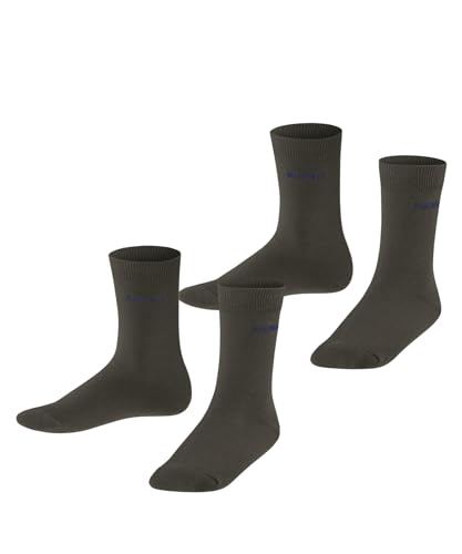 ESPRIT Unisex Kinder Socken Foot Logo 2-Pack K SO Baumwolle einfarbig 2 Paar, Grün (Thymian 7821), 35-38 von ESPRIT