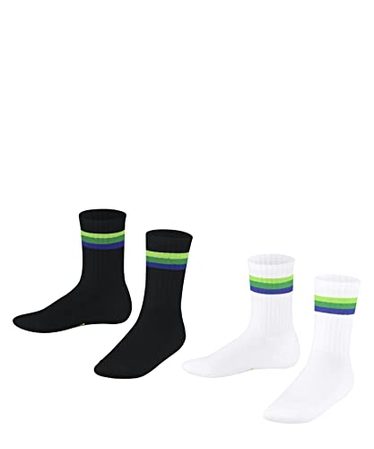 ESPRIT Unisex Kinder Socken Tennis Stripe 2-Pack K SO Baumwolle gemustert 2 Paar, Mehrfarbig (Sortiment 0040), 27-30 von ESPRIT
