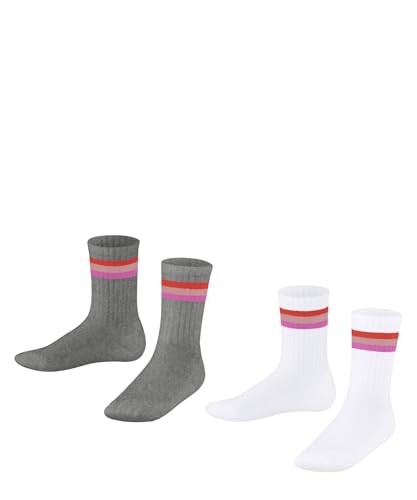 ESPRIT Unisex Kinder Socken Tennis Stripe 2-Pack K SO Baumwolle gemustert 2 Paar, Mehrfarbig (Sortiment 0060), 23-26 von ESPRIT