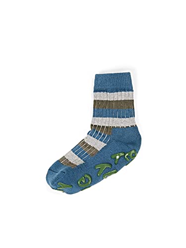 ESPRIT Unisex Kinder Stoppersocken Multi Stripe Rib K HP Baumwolle rutschhemmende Noppen 1 Paar, Blau (Venice Night 6567), 23-26 von ESPRIT