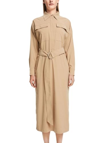 ESPRIT Damen 014ee1e315 Kleid, Beige, 38 EU von ESPRIT