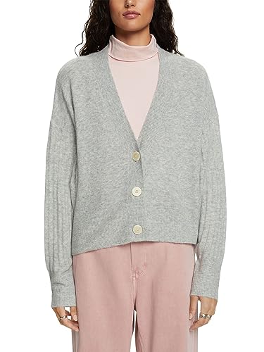 ESPRIT V-Ausschnitt-Cardigan aus Wollmix von ESPRIT