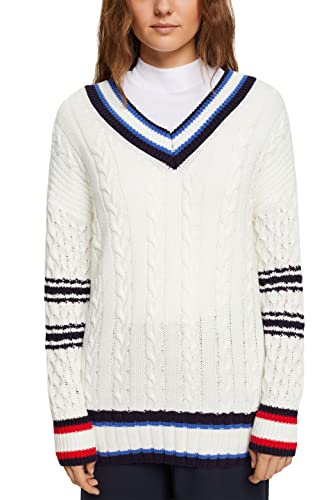 ESPRIT Damen 082EE1I303 Pullover, 113/OFF White 4, L von ESPRIT