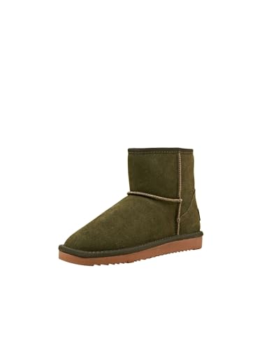 ESPRIT kuschelige Damen Stiefelette, 350/KHAKI Green, 41 EU von ESPRIT