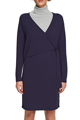 ESPRIT Damen 092ee1e336 Kleid, Navy, XL EU von ESPRIT