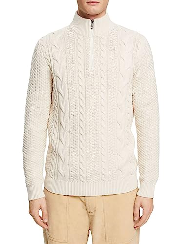 ESPRIT Herren 102EE2I306 Pullover, 114/OFF White 5, XL von ESPRIT