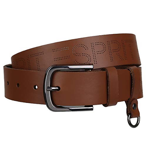 ESPRIT brauner Damen Leder Gürtel mit Dornschließe Peforat Belt 070EA1S302-225, Länge:95 cm von ESPRIT