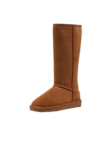 ESPRIT kuscheliger Damen Halblange Stiefel, 235/CARAMEL, 39 EU von ESPRIT