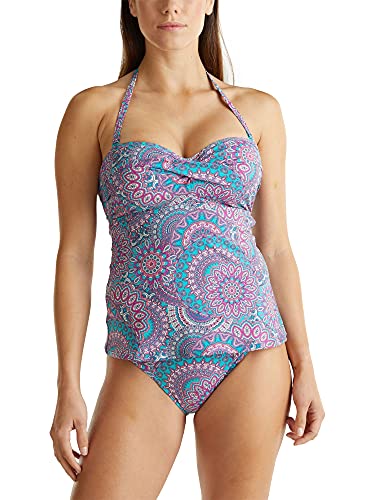 ESPRIT Damen Tankini-Oberteil Knox Beach Bc Padded Bandeau Tankini Bc, 430/Blue, 40/80E von ESPRIT