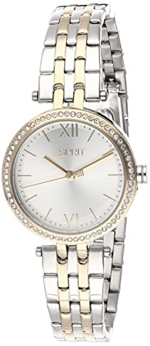 Esprit Damen-Armbanduhr, Silber/Roségold, Silber/Gold, ES1L327M0095, Silber/Gold, Armband von ESPRIT