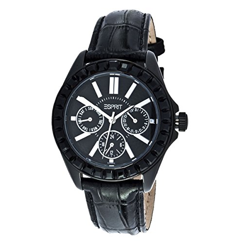 Esprit Damen Analog Quarz Uhr mit Leder Armband ES102392002 von Esprit