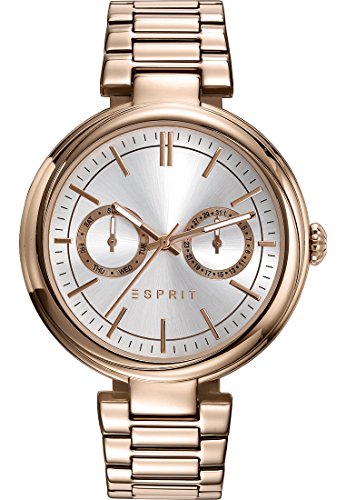 ESPRIT ES109512003 Uhr Damenuhr Edelstahl vergoldet 5 bar Analog Datum Rose von ESPRIT