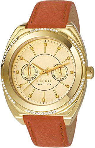 ESPRIT Damen-Armbanduhr CLYMENE Analog Quarz Leder EL102072F03 von ESPRIT