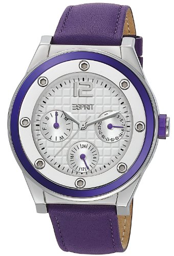 Esprit Damen-Armbanduhr Solana violett Analog Quarz Leder ES104172003 von ESPRIT