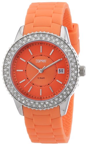 Esprit Damen-Armbanduhr marin glints Analog Quarz Silikon ES106212004 von ESPRIT