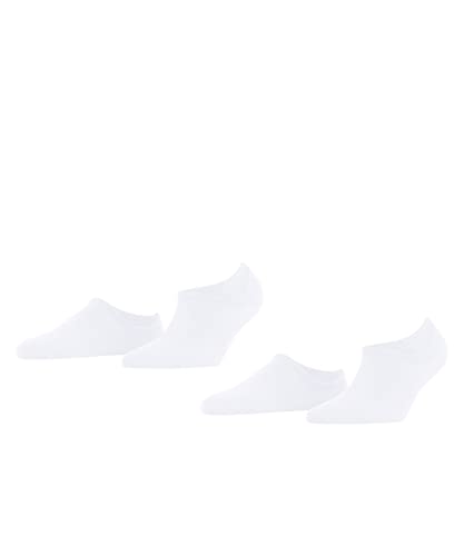 ESPRIT Damen Füßlinge Solid High 2-Pack W IN Baumwolle unsichtbar einfarbig 2 Paar, Weiß (White 2000), 39-42 von ESPRIT