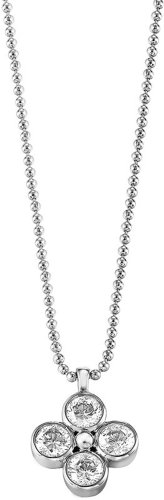 Esprit Damen-Kette shiny blossom 925 Sterlingsilber 4 Zirkonia farblos 42-45cm ESNL92052A420 von ESPRIT