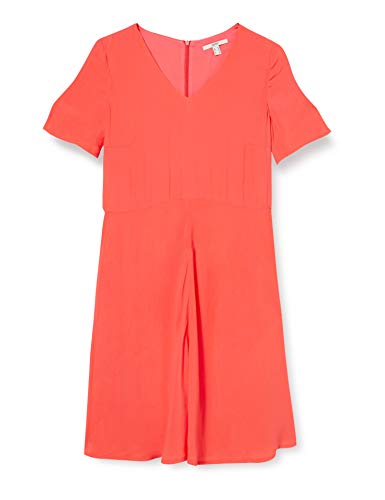 ESPRIT Damen Kleid 050ee1e329, 645/Coral, 40 von ESPRIT