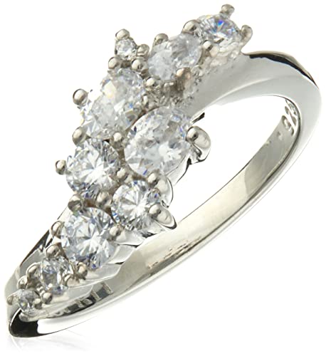 Esprit Damen-Ring 925 Sterling Silber Zirkonia floating stones weiß ESRG92522B170 von ESPRIT