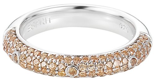 Esprit Damen-Ring 925 Sterling Silber rhodiniert Kristall Zirkonia boulevard orange von ESPRIT