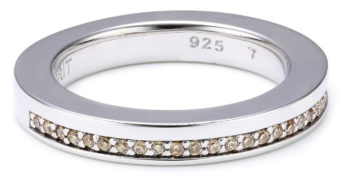 Esprit Damen-Ring 925 Sterling Silber rhodiniert Kristall Zirkonia brilliance orange Gr.56 (17.8) ESRG91793B180 von ESPRIT